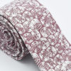Washed Texture Linen Tie in Red